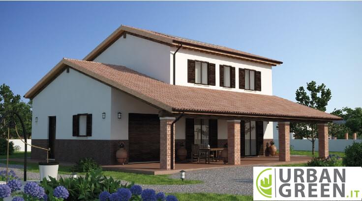casolare in legno da 190mq Progetto casa in legno URB02