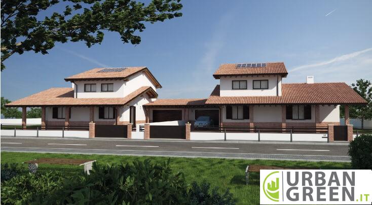 casa in legno bipiano bifamiliare