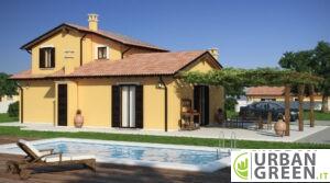 casa in legno con piscina da 120mq. progetto casa in bioedilizia urb03